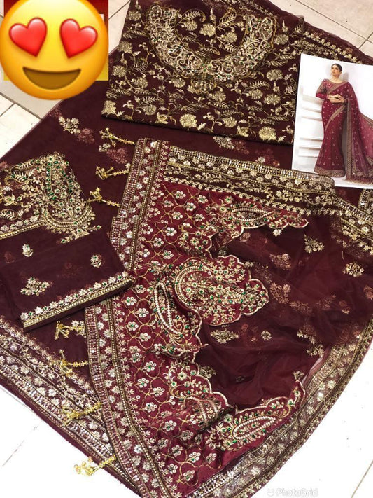 Maria B saree wedding collection 2025