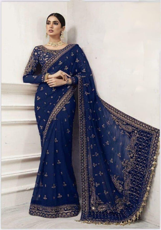 Maria B saree wedding collection 2025
