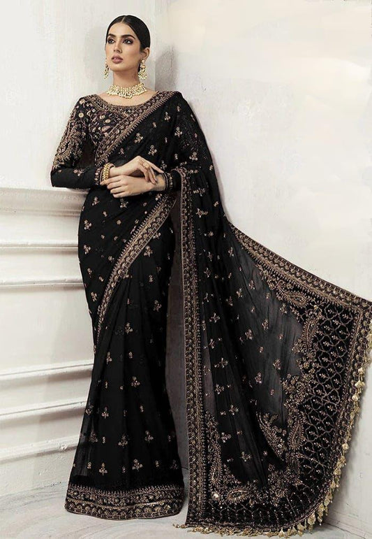 Maria B saree wedding collection 2025