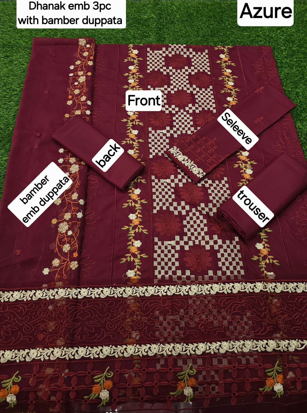 DHANAK EMB 3pc