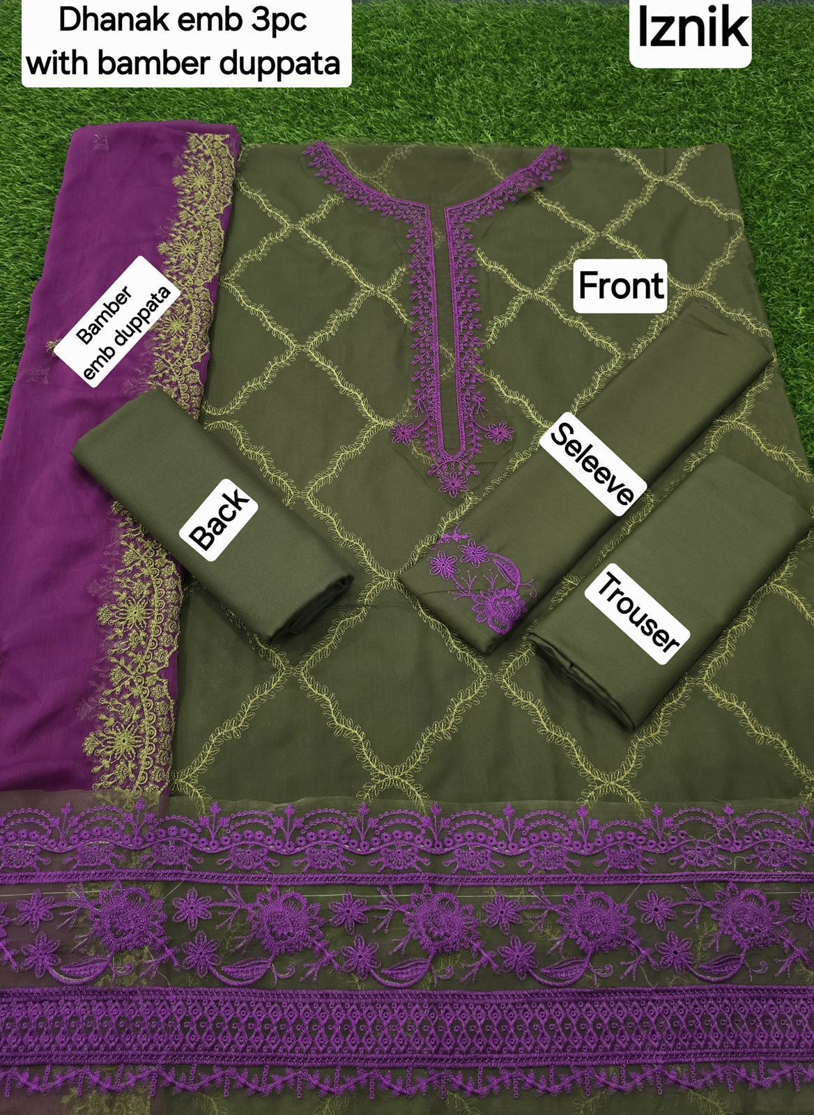 DHANAK EMB 3pc