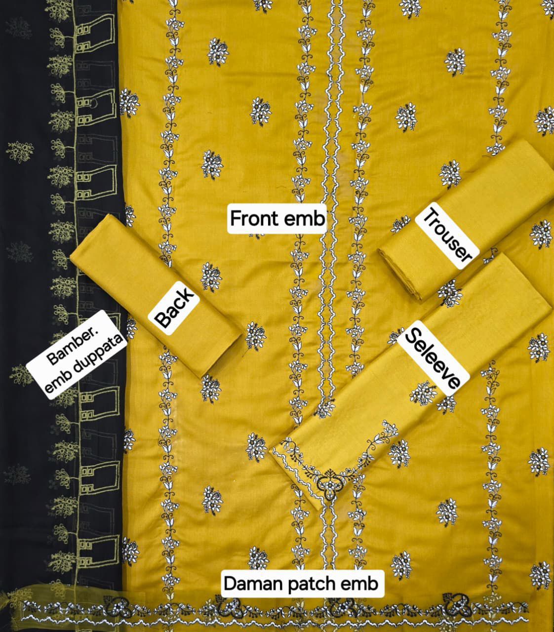 DHANAK EMB 3pc